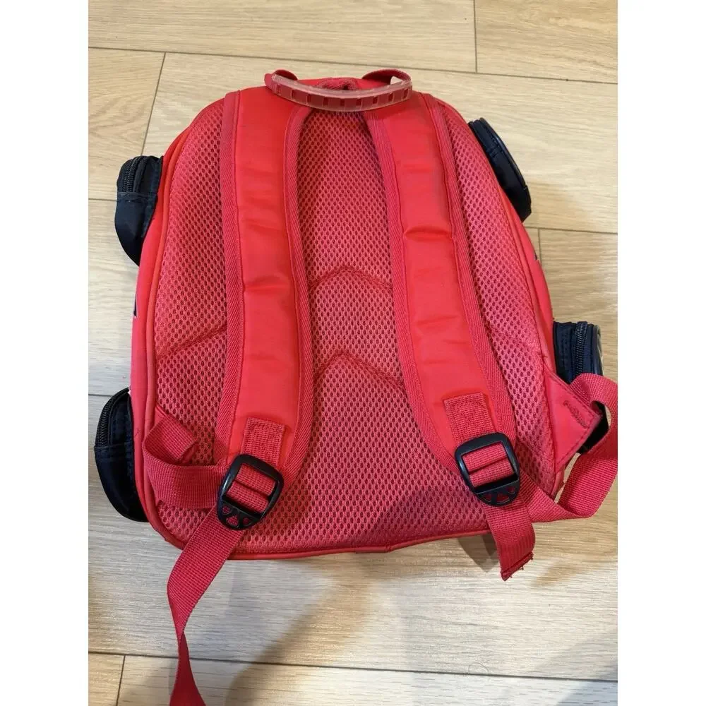 Disney Cars Lightning McQueen Red Yellow Kids Medium Backpack Polyester Zip